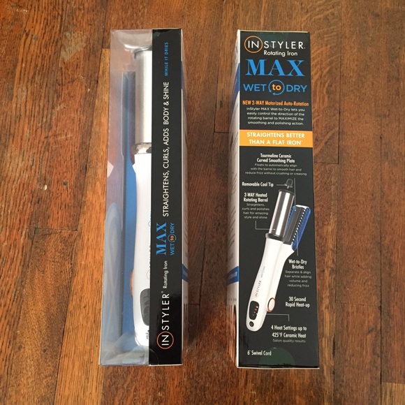 InStyler 1 1/4" White Wet to Dry Rotating Iron - Picture 3 of 7